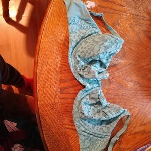Blue unlined bra